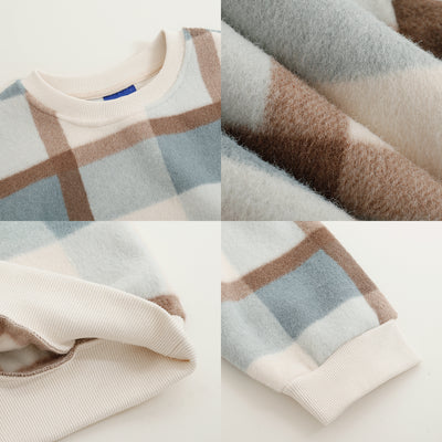 Sudadera Cuadros Texturizada para Hombre - Corte Holgado Manga Larga - Image 9