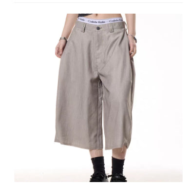 Pantalones Rectos Cropped Estilo Retro Americano - Image 2