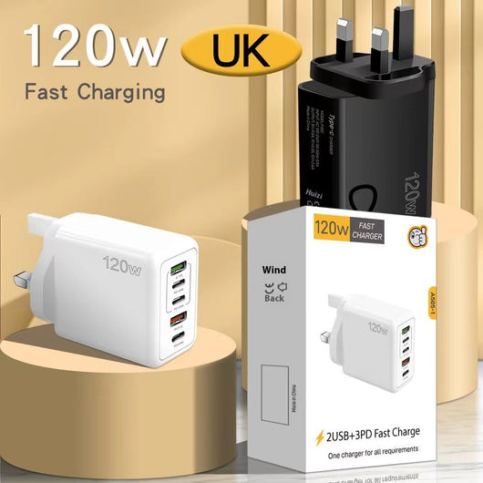 Cargador Rápido Multipuerto 120W - Enchufes Europeos, Americanos y Británicos - Image 17