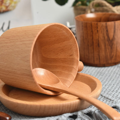 Juego de Té y Café en Madera de Haya y Azufaifo - Set de 3 Piezas - Image 15