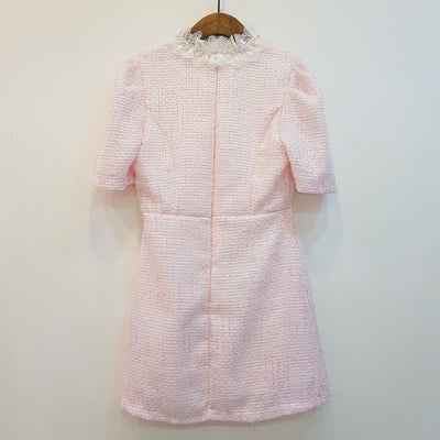 Vestido con Mangas Abullonadas, Encaje Perlado y Detalles de Madera - Image 15