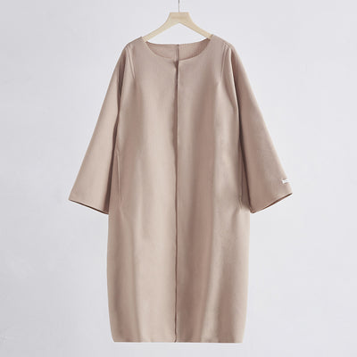 Abrigo Largo Recto para Mujer en Color Liso - Image 19