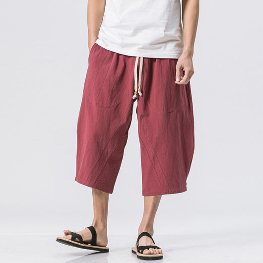 Pantalones Harem de Algodón Estilo Chino - Image 13