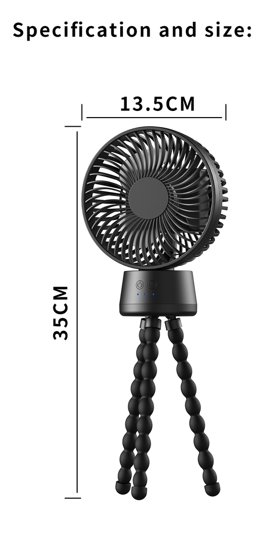 Ventilador Portátil Automático para Cochecito de Bebé con Luz LED - Image 25
