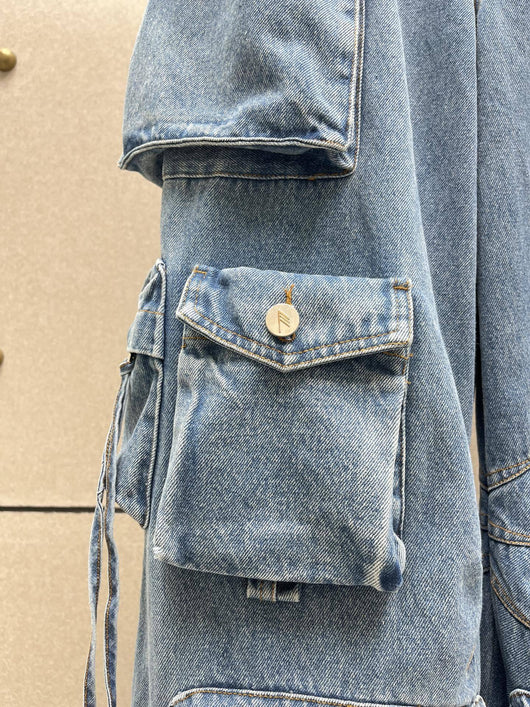 Pantalones Vaqueros Anchos para Mujer con Múltiples Bolsillos - Image 24