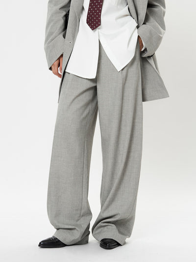 Pantalones Casuales Rectos con Corte Vertical y Acabado Liso - Image 25