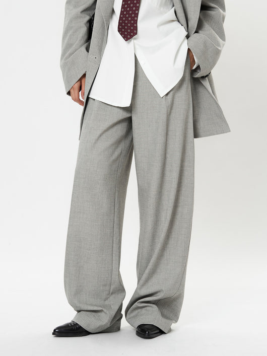 Pantalones Casuales Rectos con Corte Vertical y Acabado Liso - Image 25