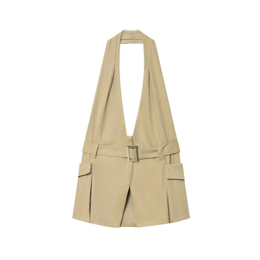 Top Escotado Elegante con Cuello Colgante para Mujer