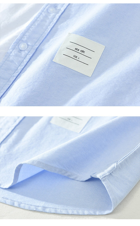 Camisa Casual de Manga Larga con Combinación de Colores Japonesa - Image 15