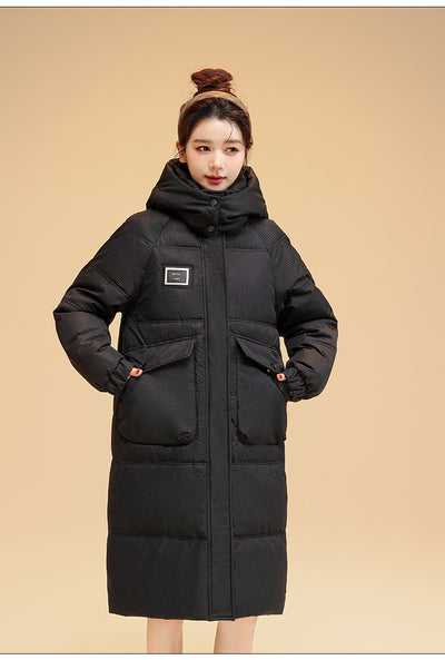 Chaqueta Acolchada Coreana de Algodón con Capucha - Largo Medio - Image 14