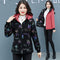 Chaqueta Acolchada Reversible de Plumón para Invierno Mujer