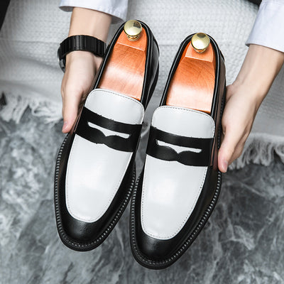 Zapatos Casual de Cuero Estilo Británico-Coreano sin Cordones - Image 6