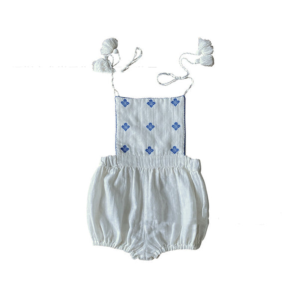 Pantalones Cortos de Algodón con Tirantes Bordados - Image 6