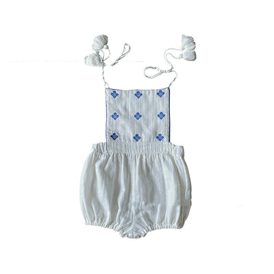 Pantalones Cortos de Algodón con Tirantes Bordados - Image 6