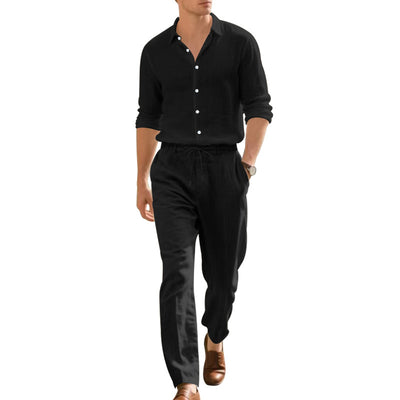 Conjunto de Dos Piezas: Camisa Suelta de Manga Larga y Pantalón Cómodo - Image 20