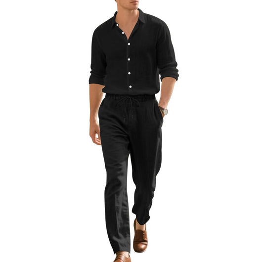 Conjunto de Dos Piezas: Camisa Suelta de Manga Larga y Pantalón Cómodo - Image 20
