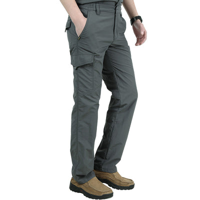 Pantalones Rectos de Cintura Media con Elástico para Hombre - Image 10