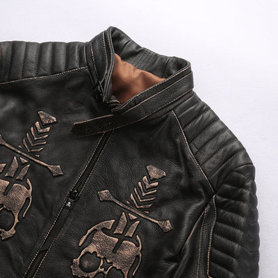 Chaqueta de Cuero Genuino para Hombre - Piel Vacuno Premium con Acabado Desgastado - Image 10