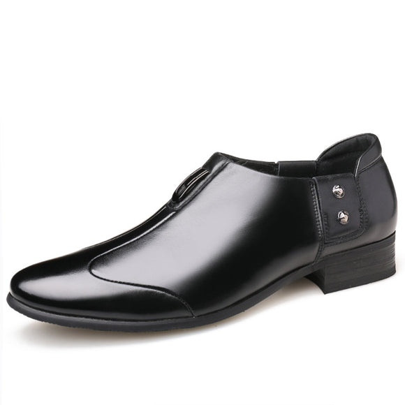 Zapatos de Cuero Formal Ejecutivo Estilo Coreano para Hombre