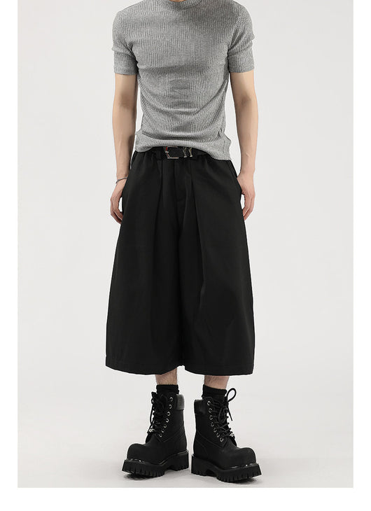 Pantalones Cortos de Vestir con Pliegues y Caída Ancha para Hombre - Image 20