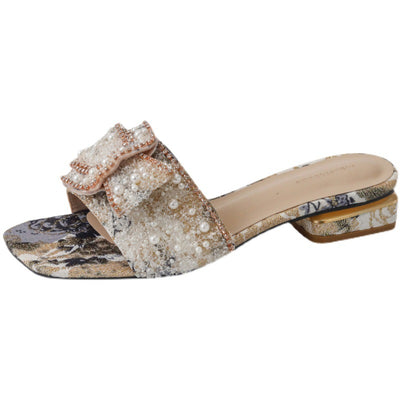 Sandalias de Tacón Grueso con Strass para Mujer - Image 3