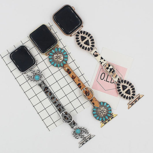 Correa de Reloj de Crin de Caballo Estampado Leopardo Multicolor - Image 3