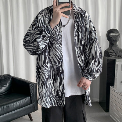Camisa Hombre Estampado Leopardo Corte Relajado - Image 6
