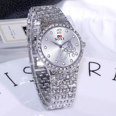 Reloj para Dama Casual con Diseño de Flores y Mariposas - Image 11