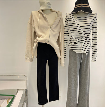 Cardigan Suelto con Capucha y Cierre de Cremallera para Mujer - Image 20