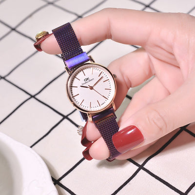 Reloj de Cuarzo para Mujer con Correa de Malla Impermeable - Image 5