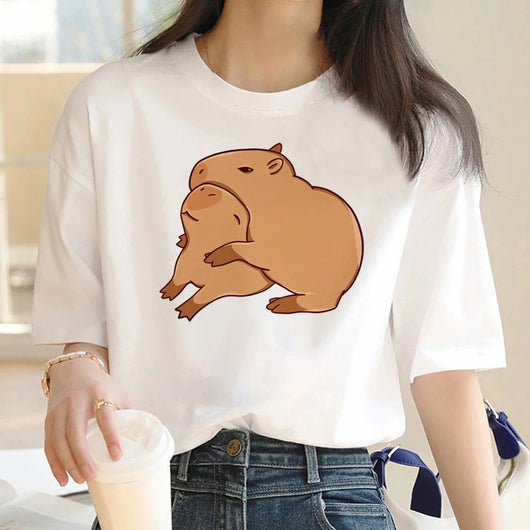Playera Vintage Capibara para Mujer - Diseño Cartoon Adorable - Image 14