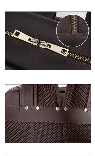 Bolsa Bandolera de Cuero Crazy Horse Estilo Europeo - Image 9