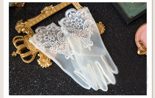 Guantes de Novia con Protección Solar y Encaje Calado - Image 10