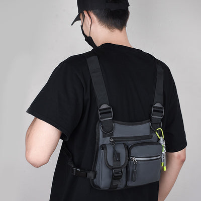 Chaleco de Trabajo Funcional con Bolsa Pectoral y Reflectivos