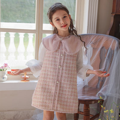 Conjunto Elegante de Falda y Chaleco para Niña - Image 3