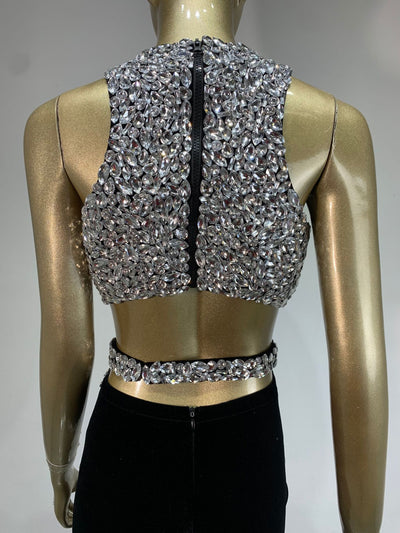 Vestido de Noche Brillante con Cristales Rhinestone para Mujer - Image 10