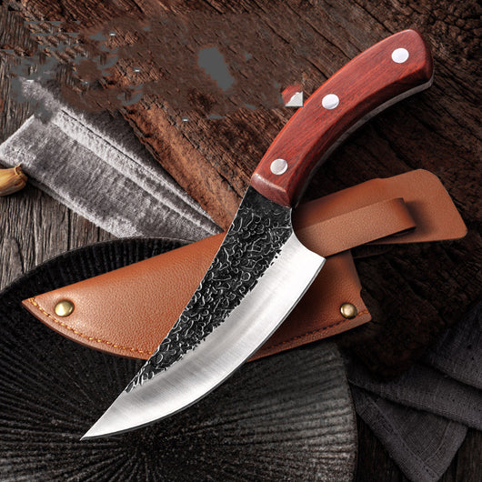 Cuchillo Deshuesador Forjado y Hoja de Sacrificio Martillada - Image 6