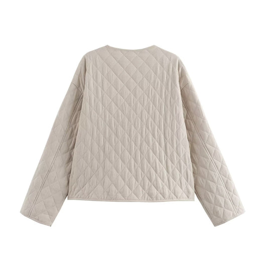 Chaqueta de Otoño e Invierno en Mezcla de Lino y Algodón para Mujer - Image 9