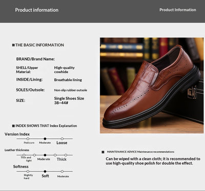Zapatos de Cuero Puntiagudos Estilo Británico para Hombre - Image 9