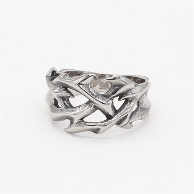 Anillo de Acero Titanio para Hombre con Diseño Dragón Totem