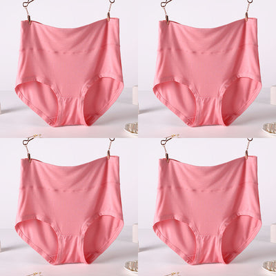 Pack 4 Pantaletas Cintura Alta Viscosa Suave Colores Lisos Mujer - Image 23