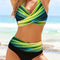 Bikini Talle Alto con Cutouts y Estampado Tie Dye