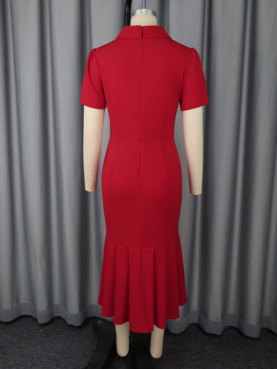 Vestido Elegante de Solapa Corta Estilo Europeo y Americano - Image 9