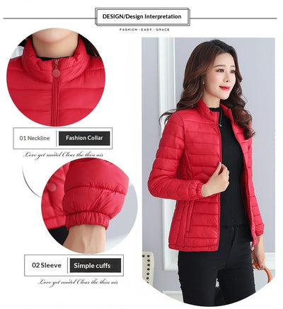 Abrigo Corto Slim Fit de Algodón Ligero para Mujer - Image 17