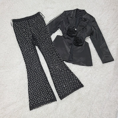 Conjunto de Dos Piezas con Lentejuelas Perladas y Gasa - Image 25