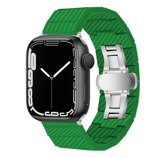 Correa de Reloj Tejida en Carbono con Textura Premium