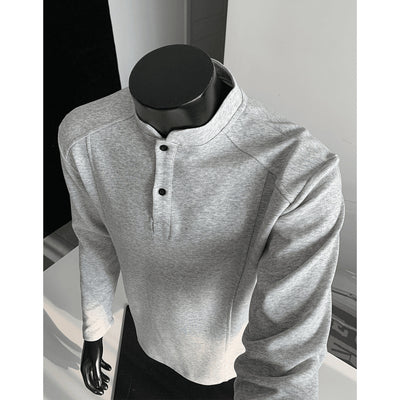Suéter Polo de Cuello Alto con Parches y Manga Larga para Hombre - Image 4