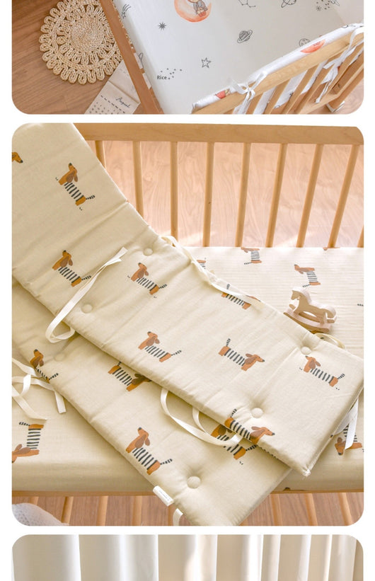 Barrera de Cama para Bebé en Algodón Gasa - Protección Suave Recién Nacido - Image 11
