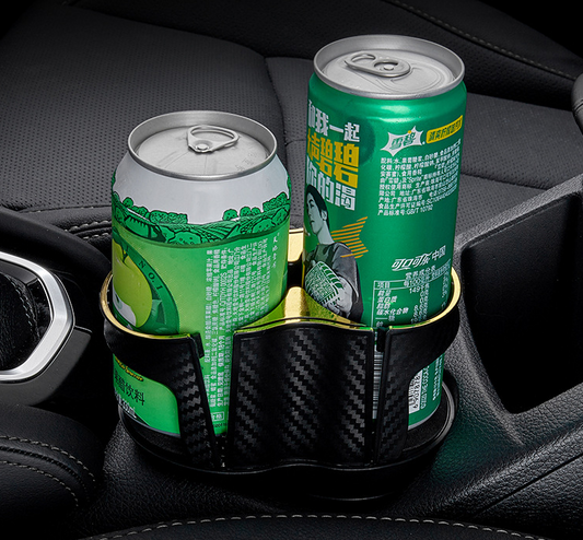 Portavasos Ajustable para Auto con Base de Carbono - Soporte para Bebidas de Dos Piezas - Image 2