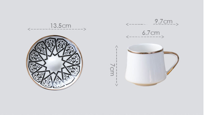 Juego de Taza y Plato de Cerámica Turca para Café - Image 17